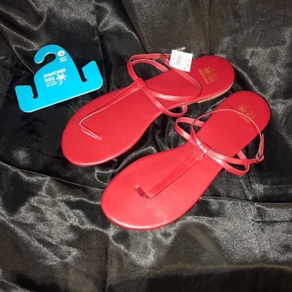 red sandals size 12